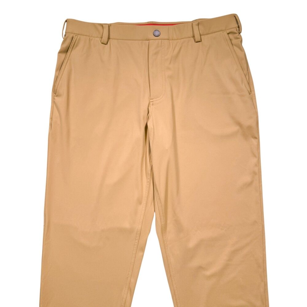 Redvanly Bradley Golf Pants Mens Large 30 Inseam Tan Pull On Stretch Performance - Picture 5 of 7